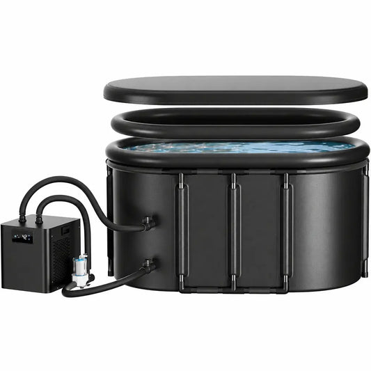 1/3 HP Ice Bath Chiller & 148 Gal Oval Cold Plunge Tub Kit