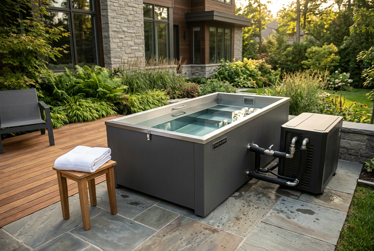 Cold plunge backyard retreat